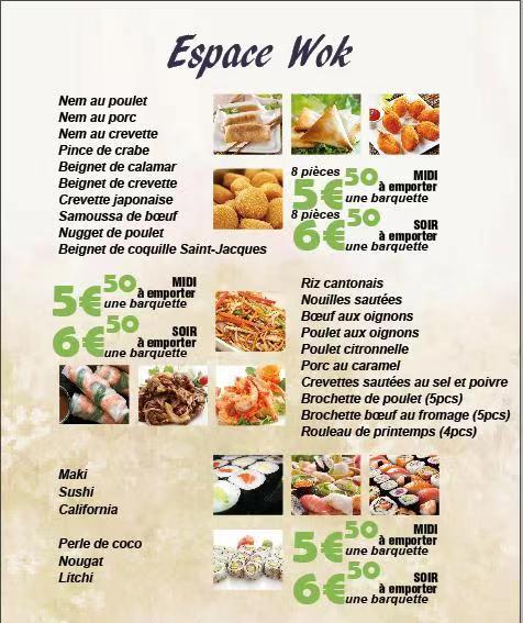 Espace Wok - Buffet Libre - Menu Image 1
